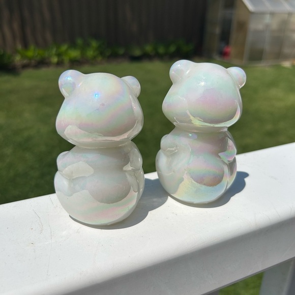 Iridescent Bear Figurines - Set of 2 - Picture 5 of 5